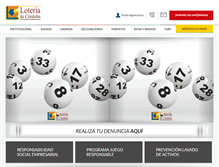 Tablet Screenshot of loteriadecordoba.com.ar